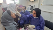 اجرای طرح پیشگیری از پوسیدگی دندان در  مدارس  ابتدایی لامرد 
