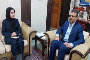 نشست سرپرست شبکه بهداشت و درمان  با فرماندار شهرستان لامرد