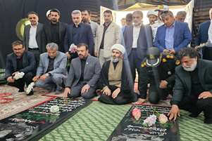 ادای احترام استاندار فارس و مسئولان به شهدای والامقام شهرستان لامرد